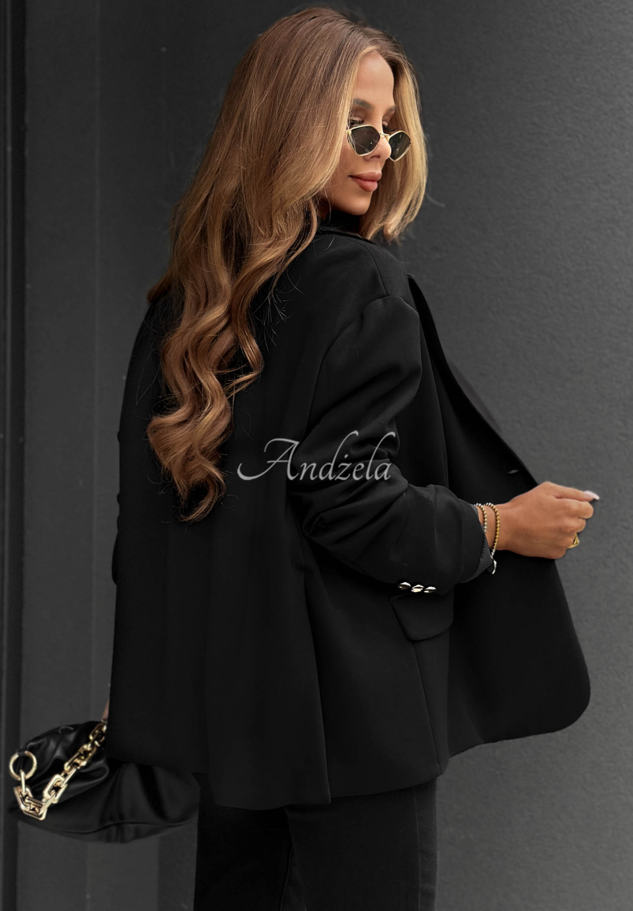 Viskózové jemné sako Cozy Elegance čierna