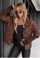 Bunda oversize s kapucňou Sancha čokoládová