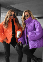 Krátka Prešívaná Bunda bomberka Fall Favorites oranžová