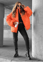 Krátka Prešívaná Bunda bomberka Fall Favorites oranžová