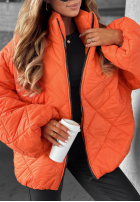 Krátka Prešívaná Bunda bomberka Fall Favorites oranžová