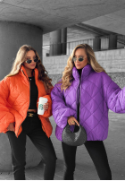 Krátka Prešívaná Bunda bomberka Fall Favorites oranžová
