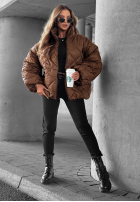 Krátka Prešívaná Bunda bomberka Fall Favorites oranžová