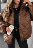 Krátka Prešívaná Bunda bomberka Fall Favorites oranžová