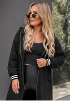 Długa Mikina oversize s kapucňou Cozy Hour čierna