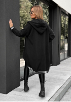 Długa Mikina oversize s kapucňou Cozy Hour čierna