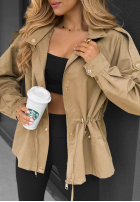 Lekka Bunda parka s kapucňou Street Glow béžová