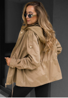 Lekka Bunda parka s kapucňou Street Glow béžová
