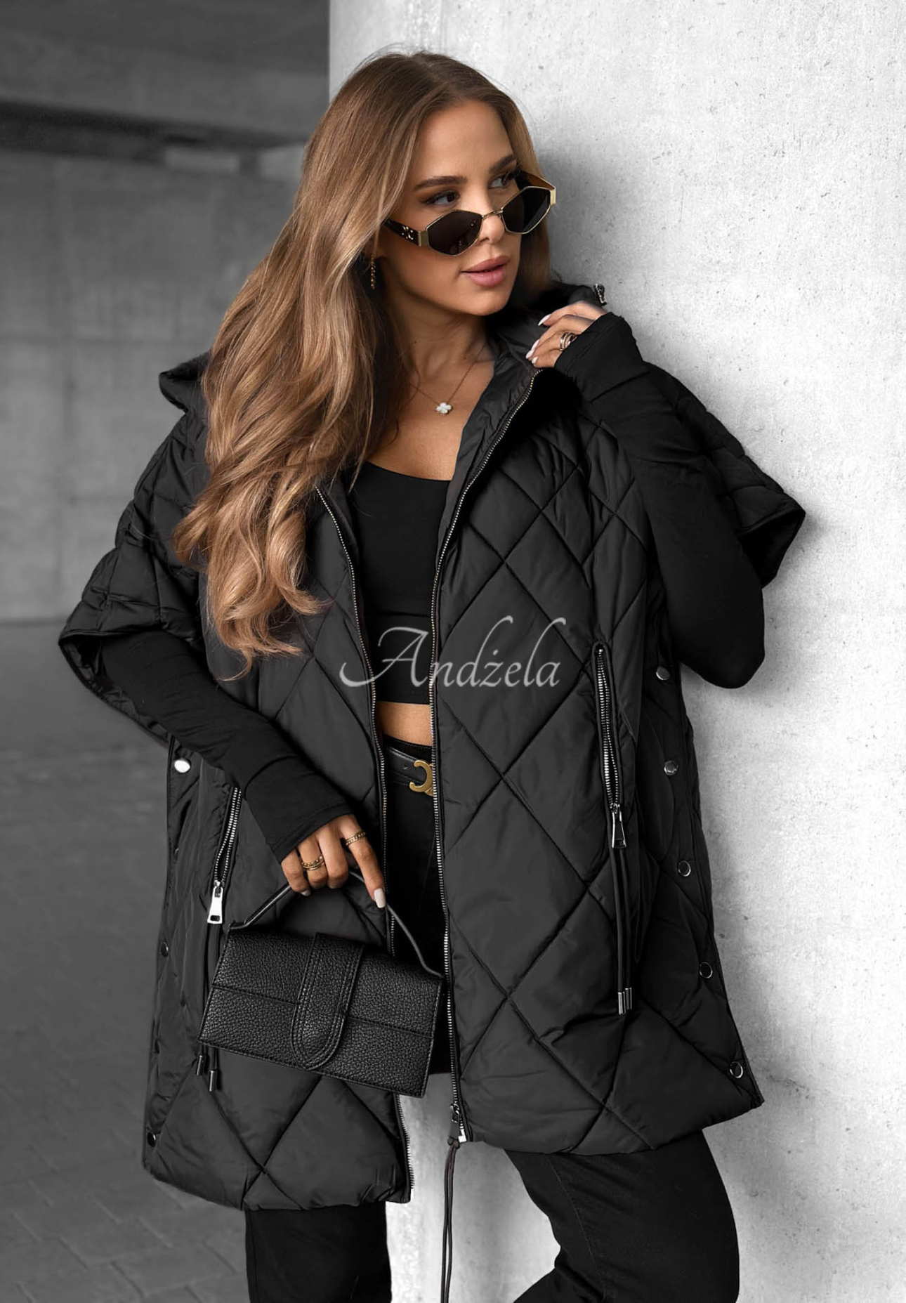 Prešívaná vesta oversize Daily Comfort čierna