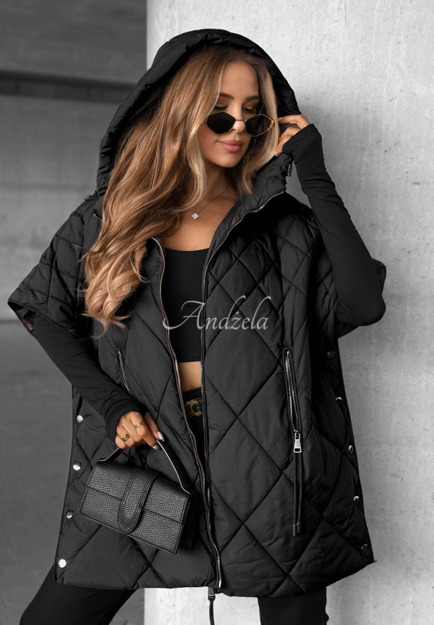Pre&scaron;&iacute;van&aacute; vesta oversize Daily Comfort čierna