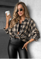 Košeľa w kratę Cozy Edit tmavomodrá