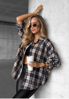 Košeľa w kratę Cozy Edit tmavomodrá