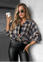 Košeľa w kratę Cozy Edit tmavomodrá
