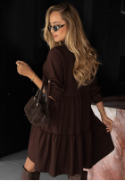 Šaty oversize z falbanka Modern Charm béžová