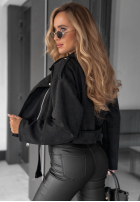 Krátka zamszowa Bunda Kozenka Daily Flow čokoládová