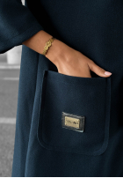 Dlhý Kabát oversize s kapucňou Autumn Coat čokoládový