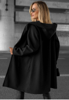 Dlhý Kabát oversize s kapucňou Autumn Coat čokoládový