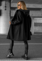 Dlhý Kabát oversize s kapucňou Autumn Coat čokoládový