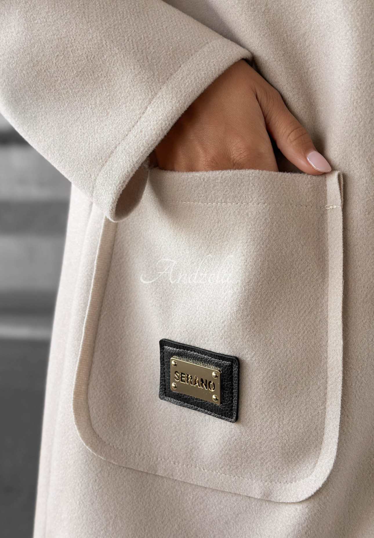 Dlhý kabát oversize s kapucňou Autumn Coat béžový