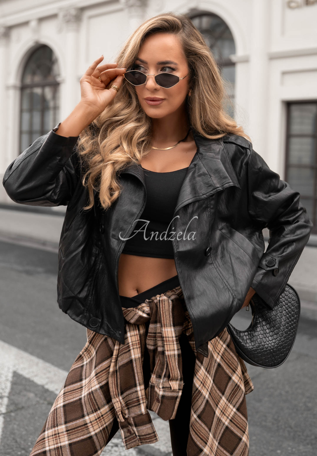 Koženková bomber bunda Midnight Walk čierna