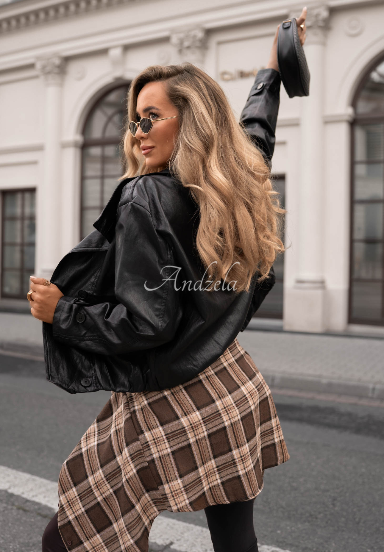 Koženková bomber bunda Midnight Walk čierna