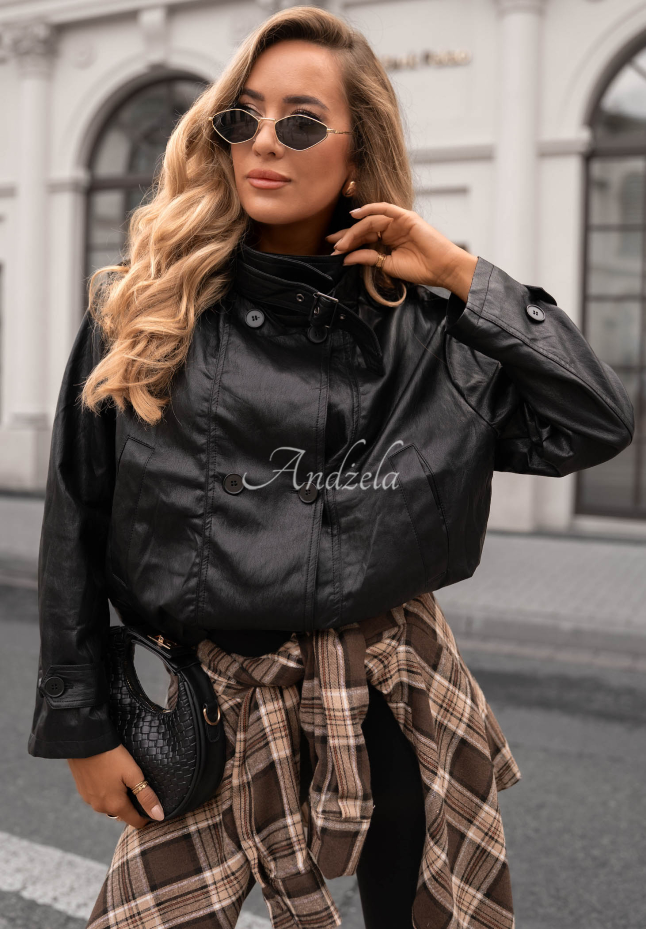 Koženková bomber bunda Midnight Walk čierna