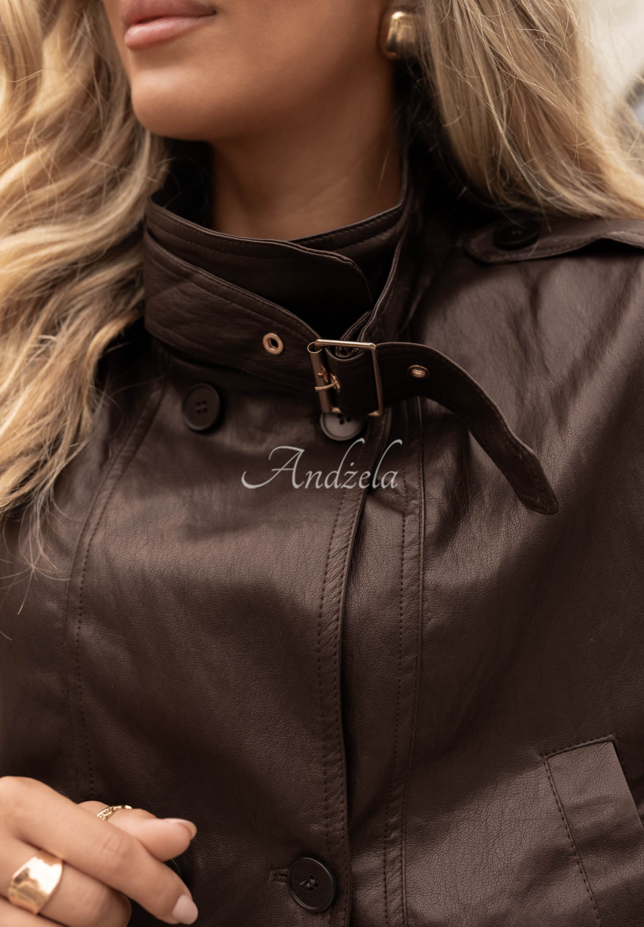 Koženková bomber bunda Midnight Walk čokoládová