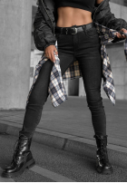 Džínsy skinny s opaskom Lucky You tmavosivé