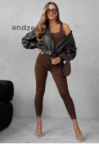 Legíny Push-Up Fit Females čokoládové