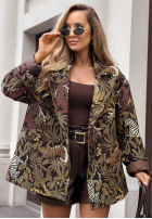 Żakardowa Sako oversize so vzormi Milan Muse khaki