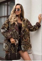 Żakardowa Sako oversize so vzormi Milan Muse khaki