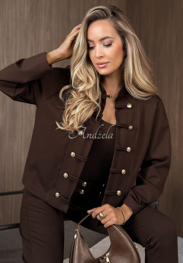 Visk&oacute;zov&eacute; sako Hello There čokol&aacute;dov&aacute;