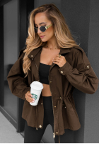 Lekka Bunda parka s kapucňou Street Glow čokoládová