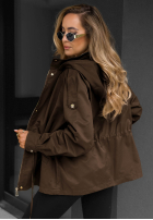 Lekka Bunda parka s kapucňou Street Glow čokoládová