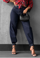 Nohavice džínosové loose fit Back For More tmavomodré