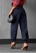 Nohavice džínosové loose fit Back For More tmavomodré