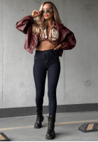 Nohavice džínosové skinny Denim Glow tmavomodré
