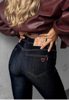Nohavice džínosové skinny Denim Glow tmavomodré