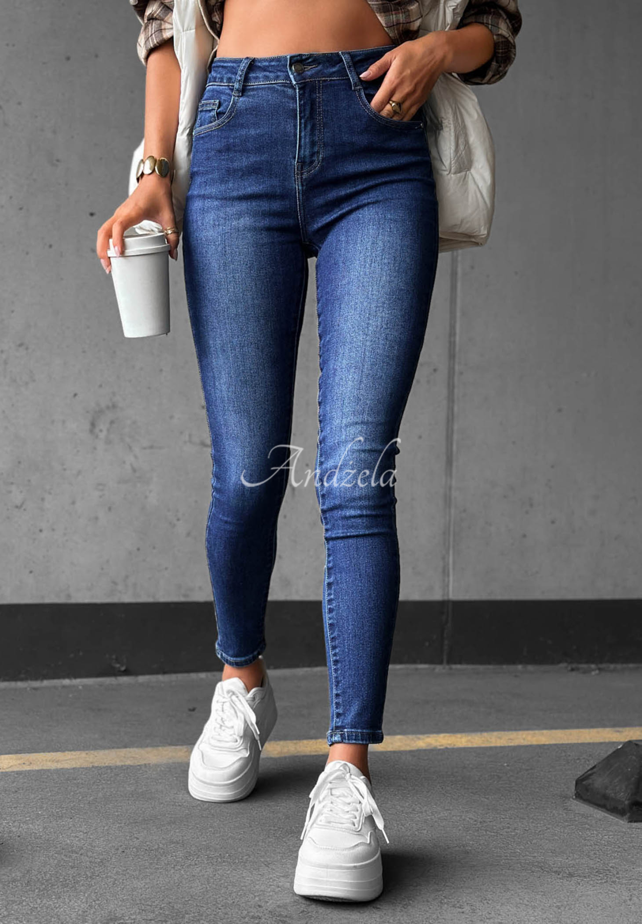 Skinny džínsy Denim Vibes tmavomodré
