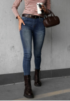 Nohavice džínosové skinny z paskiem Worth Knowing modré