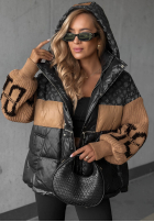 Prešívaná Bunda Cold Hands čierno-ťavia