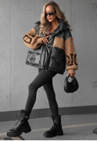 Prešívaná Bunda Cold Hands čierno-ťavia