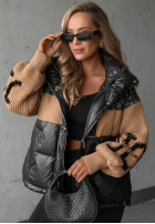 Prešívaná Bunda Cold Hands čierno-ťavia