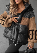 Prešívaná Bunda Cold Hands čierno-ťavia