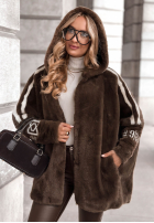 Wełniana Bunda alpaka z angorą Choose Me First čokoládová II