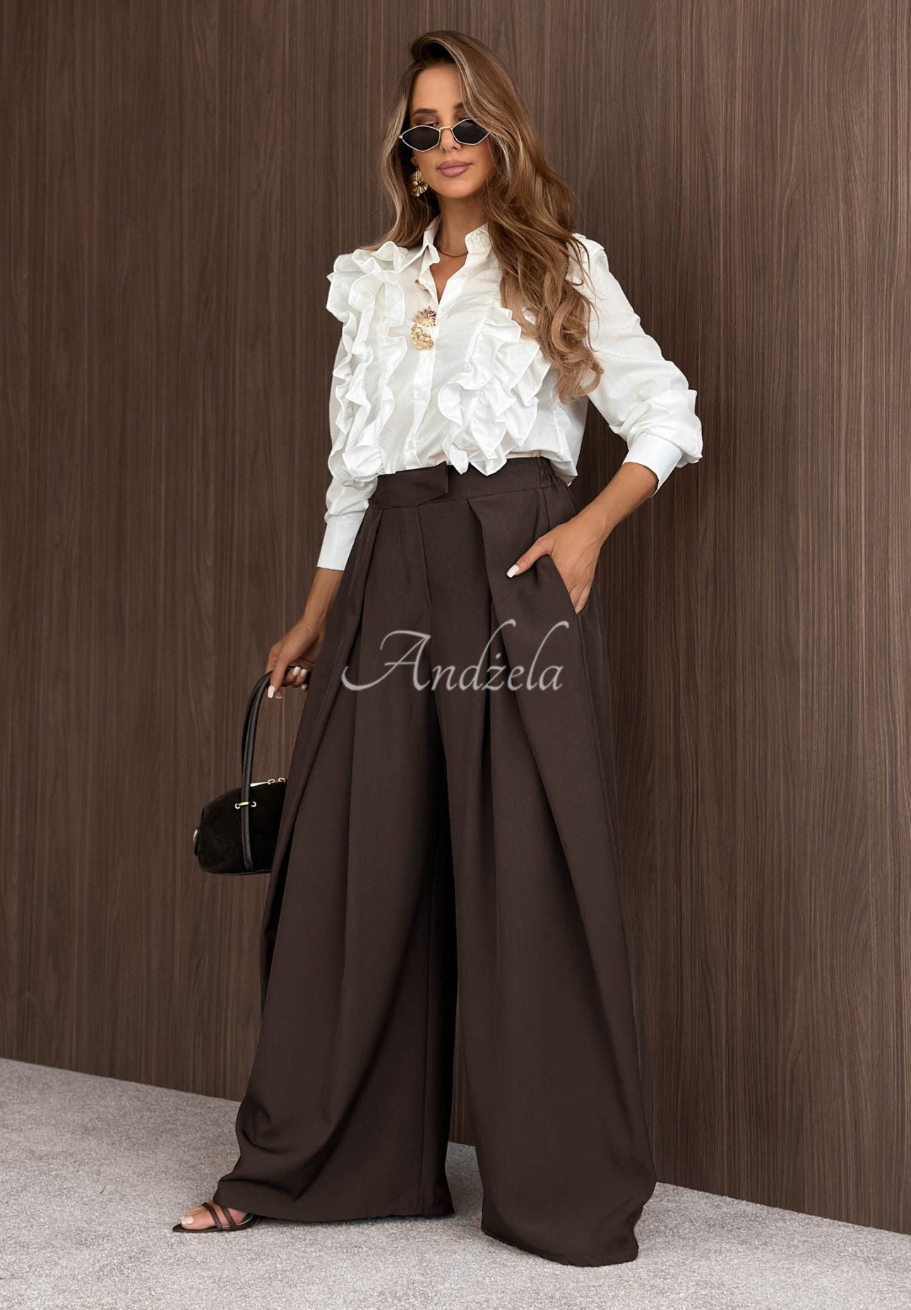 Elegantná košeľa s volánikmi Timeless Muse ecru