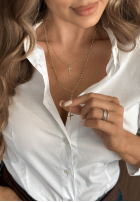 Náhrdelník z krzyżykiem i kuleczkami Golden Beads zlatý