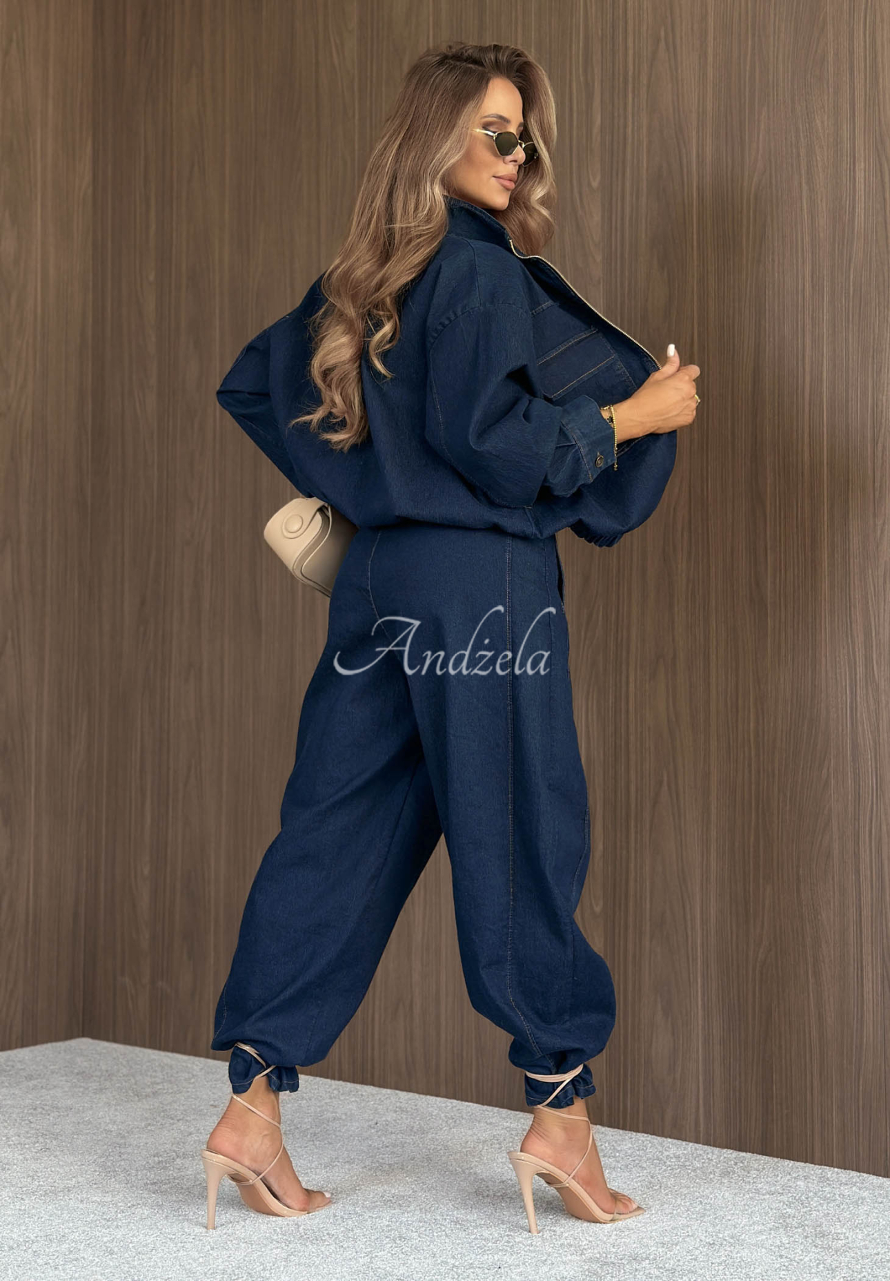 Džínsová bunda oversize Autumn Rituals tmavo modré
