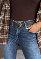 Nohavice džínosové skinny z paskiem Let Me See modré