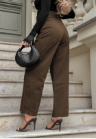 Nohavice džínosové mom fit Honey Light khaki
